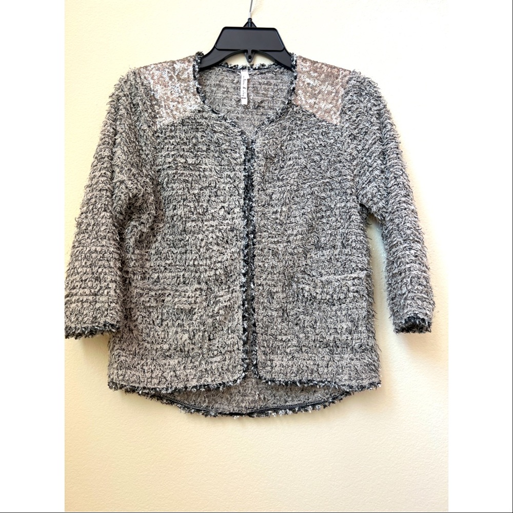 Willow & Clay sequin tweed look cardigan